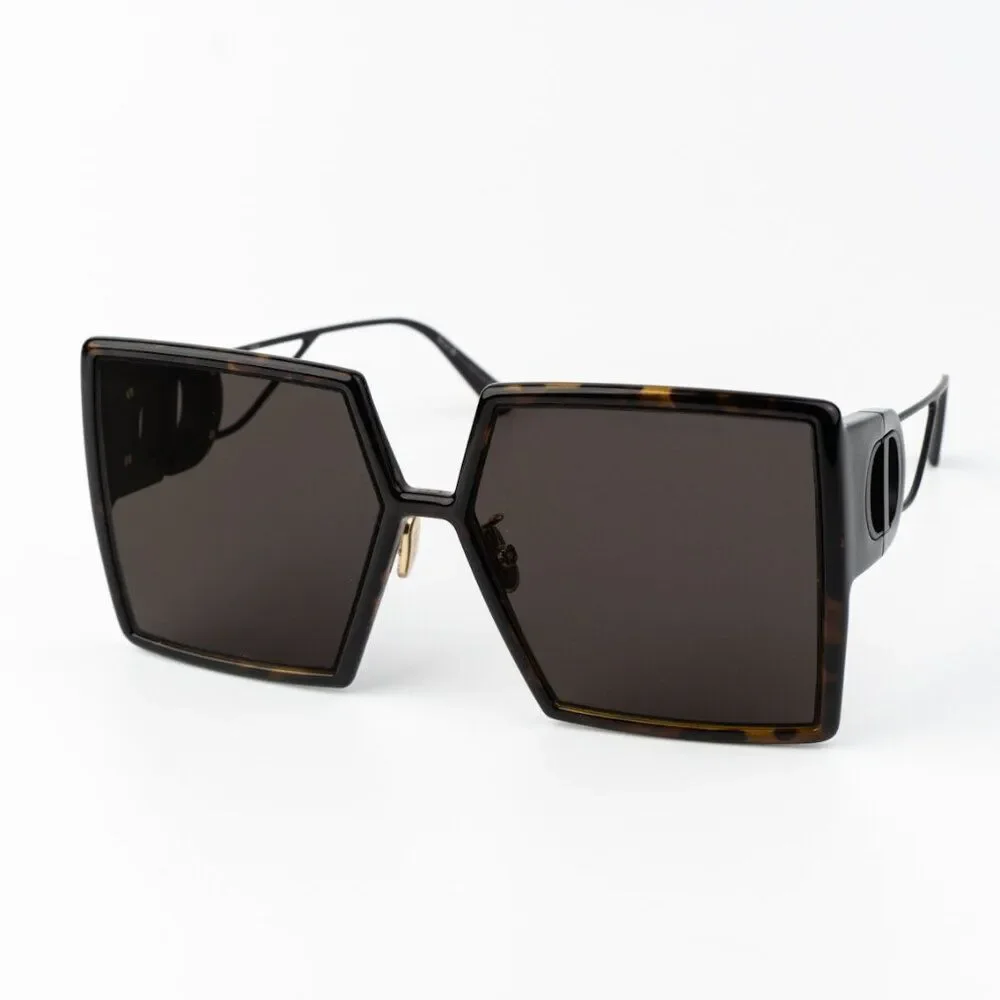 Dior Women Sunglasses Metal Havana Grey Smoke Mirror Square 30MONTAIGNE SU 20A5